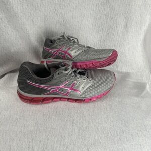 Asics Gel Quantum 180 Women's Sz 9 Gray Pink Running Sneakers Shoes